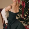 Samaria smaragdgrünes Midi-Korsetts-Kleid Samaria smaragdgrünes Midi-Korsetts-Kleid