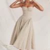 Samaria Taupe Korsettsommerkleid Samaria Taupe Korsettsommerkleid