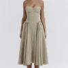 Samaria Taupe Korsettsommerkleid Samaria Taupe Korsettsommerkleid