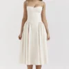 Samaria Vintage Cremefarbenes Korsett-Sommerkleid Samaria Vintage Cremefarbenes Korsett-Sommerkleid