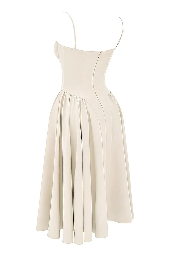 Samaria Vintage Cremefarbenes Korsett-Sommerkleid Samaria Vintage Cremefarbenes Korsett-Sommerkleid