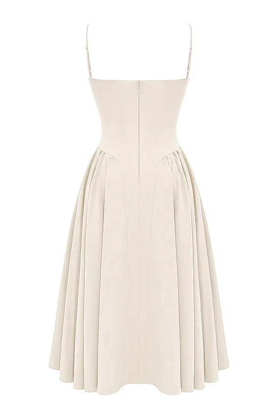 Samaria Vintage Cremefarbenes Korsett-Sommerkleid Samaria Vintage Cremefarbenes Korsett-Sommerkleid