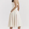 Samaria Vintage Cremefarbenes Korsett-Sommerkleid Samaria Vintage Cremefarbenes Korsett-Sommerkleid