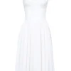 Samaria Weißes Midi-Korsetts-Kleid Samaria Weißes Midi-Korsetts-Kleid
