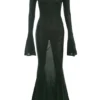 Sancha Maxikleid aus Strick in Waldgrün Sancha Maxikleid aus Strick in Waldgrün