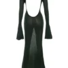 Sancha Maxikleid aus Strick in Waldgrün Sancha Maxikleid aus Strick in Waldgrün