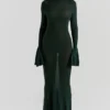 Sancha Maxikleid aus Strick in Waldgrün Sancha Maxikleid aus Strick in Waldgrün