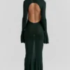 Sancha Maxikleid aus Strick in Waldgrün Sancha Maxikleid aus Strick in Waldgrün