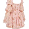 Sancia Mini-Kleid im englischen Vintage-Stil mit Rosenprint und Puffärmeln Sancia Mini-Kleid im englischen Vintage-Stil mit Rosenprint und Puffärmeln
