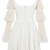 Sancia Weißes Minikleid mit Puffärmeln aus Spitze Sancia Weißes Minikleid mit Puffärmeln aus Spitze