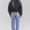 Sante Schwarze Bomberjacke aus veganem Leder Sante Schwarze Bomberjacke aus veganem Leder