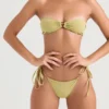 Santorini Bikinis mit Olivgrünen Unterteilen mit seitlichen Bändern Santorini Bikinis mit Olivgrünen Unterteilen mit seitlichen Bändern