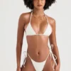 Santorini Ivory Bikinis mit seitlichen Bändern als Unterteile Santorini Ivory Bikinis mit seitlichen Bändern als Unterteile