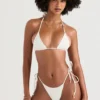 Santorini Ivory Bikinis mit seitlichen Bändern als Unterteile Santorini Ivory Bikinis mit seitlichen Bändern als Unterteile