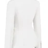 Sariah Elfenbein Konturierter Blazer