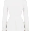 Sariah Elfenbein Konturierter Blazer