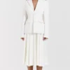 Sariah Elfenbein Konturierter Blazer