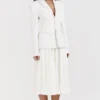 Sariah Elfenbein Konturierter Blazer