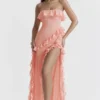 Sarina Apricot Rüschen-Maxikleid Sarina Apricot Rüschen-Maxikleid