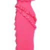 Sarina Fuchsia Rüschen-Maxikleid Sarina Fuchsia Rüschen-Maxikleid