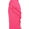 Sarina Fuchsia Rüschen-Maxikleid Sarina Fuchsia Rüschen-Maxikleid