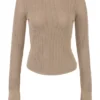 Savannah Taupe Langarm-Strick-Oberteil Savannah Taupe Langarm-Strick-Oberteil