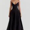 Schwarzes, trägerloses Midi-Kleid „Lady“ Schwarzes, trägerloses Midi-Kleid „Lady“