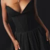 Schwarzes, trägerloses Midi-Kleid „Lady“ Schwarzes, trägerloses Midi-Kleid „Lady“