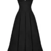 Schwarzes, trägerloses Midi-Kleid „Lady“ Schwarzes, trägerloses Midi-Kleid „Lady“