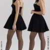Selina – Mini-Kleid aus schwarzem Samt und Tüll Selina – Mini-Kleid aus schwarzem Samt und Tüll