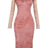 Seraphina – Korsetts-Kleid mit rosa Print Seraphina – Korsetts-Kleid mit rosa Print