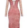 Seraphina – Korsetts-Kleid mit rosa Print Seraphina – Korsetts-Kleid mit rosa Print