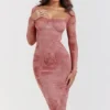 Seraphina – Korsetts-Kleid mit rosa Print Seraphina – Korsetts-Kleid mit rosa Print
