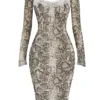Seraphina Korsetts-Kleid mit Schlangenprint Seraphina Korsetts-Kleid mit Schlangenprint