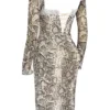 Seraphina Korsetts-Kleid mit Schlangenprint Seraphina Korsetts-Kleid mit Schlangenprint