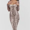 Seraphina Korsetts-Kleid mit Schlangenprint Seraphina Korsetts-Kleid mit Schlangenprint