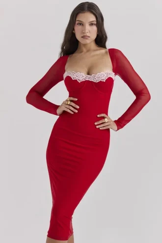 Seraphina Scarlet Korsetts-Kleid