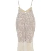 Serelle Midi-Kleid aus antik-elfenbeinfarbener Spitze Serelle Midi-Kleid aus antik-elfenbeinfarbener Spitze