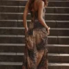 Seren Leopard – Handbesticktes Maxikleid Seren Leopard – Handbesticktes Maxikleid