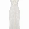 Seren Vintage cremefarbenes Maxikleid mit Blumenmuster und Spitzenrücken Seren Vintage cremefarbenes Maxikleid mit Blumenmuster und Spitzenrücken