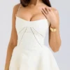 Serenita Vintage-Minikleid in Creme mit Blumenmuster Serenita Vintage-Minikleid in Creme mit Blumenmuster