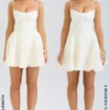 Serenita Vintage-Minikleid in Creme mit Blumenmuster Serenita Vintage-Minikleid in Creme mit Blumenmuster