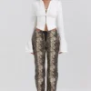 Serina Hose aus veganem Leder mit Schlangenprint Serina Hose aus veganem Leder mit Schlangenprint