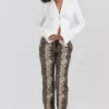 Serina Hose aus veganem Leder mit Schlangenprint Serina Hose aus veganem Leder mit Schlangenprint
