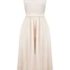 Shayla Vintage Midi-Kleid in Creme Shayla Vintage Midi-Kleid in Creme
