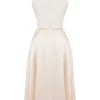 Shayla Vintage Midi-Kleid in Creme Shayla Vintage Midi-Kleid in Creme