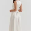 Shayla Vintage Midi-Kleid in Creme Shayla Vintage Midi-Kleid in Creme