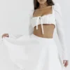 Shira Weißes Oberteil mit Puffärmeln Shira Weißes Oberteil mit Puffärmeln