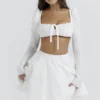 Shira Weißes Oberteil mit Puffärmeln Shira Weißes Oberteil mit Puffärmeln