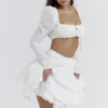 Shira Weißes Oberteil mit Puffärmeln Shira Weißes Oberteil mit Puffärmeln